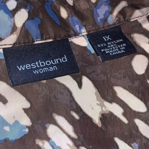 WESTBOUND Woman Print Windbreaker Women’s 1X - Picture 4 of 5